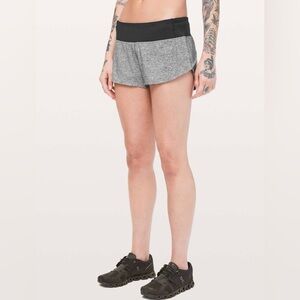 Lululemon Shorts Speed Up Size 10 Heather Grey 2.5" Inseam Liner Gym Athletic